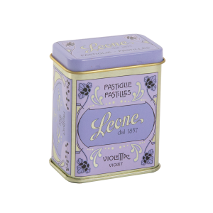 Violetas pastilas, metāla kārbiņa (Leone, Itālija) 30 g