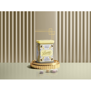Dažādu garšu pastilas, metāla kārbiņā (Leone, Itālija) 30 g