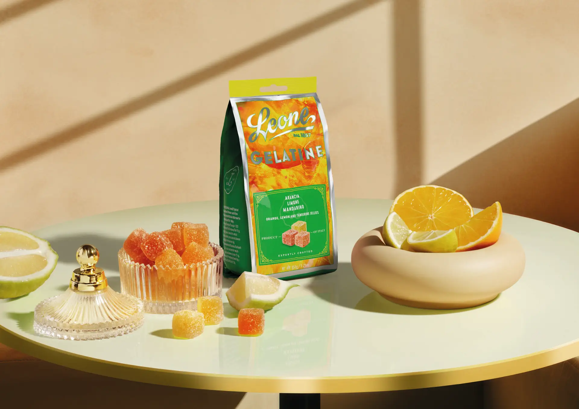 Citrusaugļu želejas kubiņi maisiņā (Leone, Itālija) 150 g
