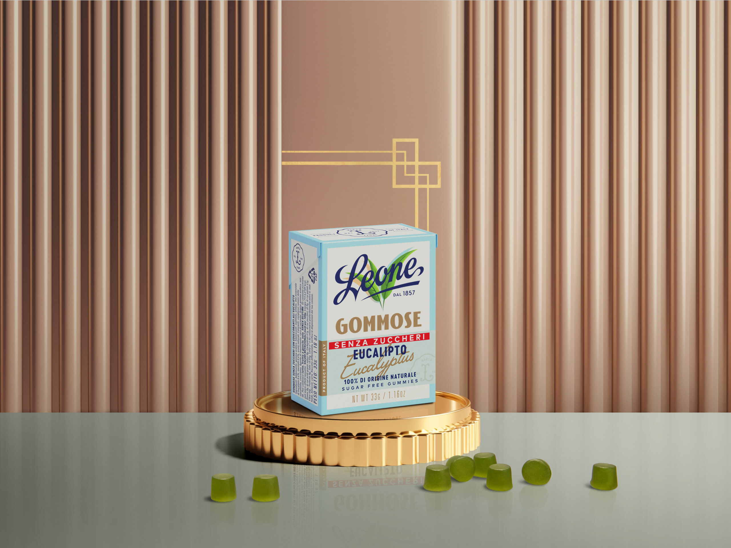 Gumijas konfektes bez cukura – ar eikalipta garšu, 33 g