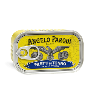 Tunzivju fileja olīveļļā, metāla kārbiņā (Angelo Parodi) 125 g