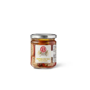 Ar tunzivju un kaperēm pildīti apaļi paprikas 180 g (Itālija, Ligūrija)