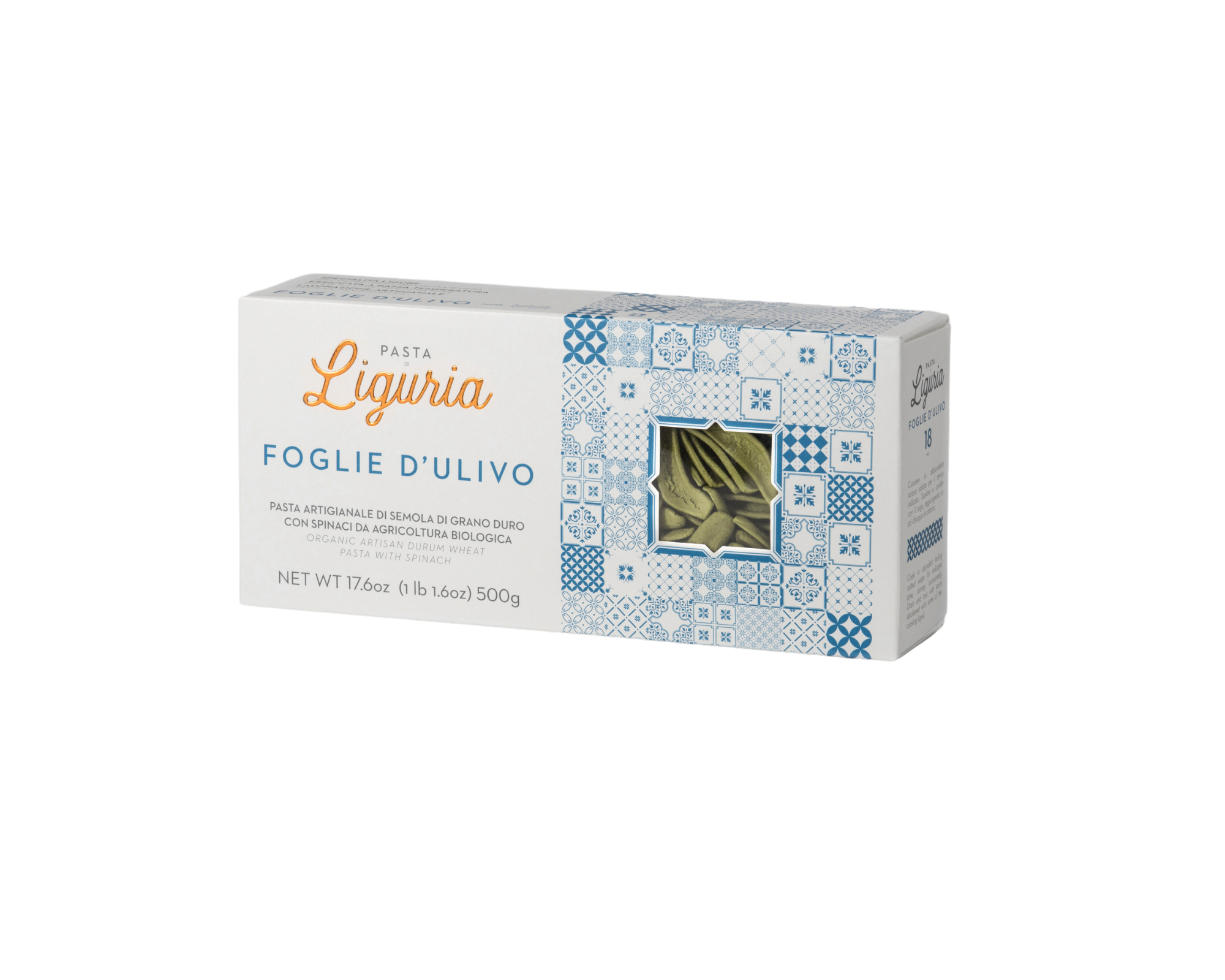 Makaroni „Olīvu lapas“ ar spinātiem BIO 500 g