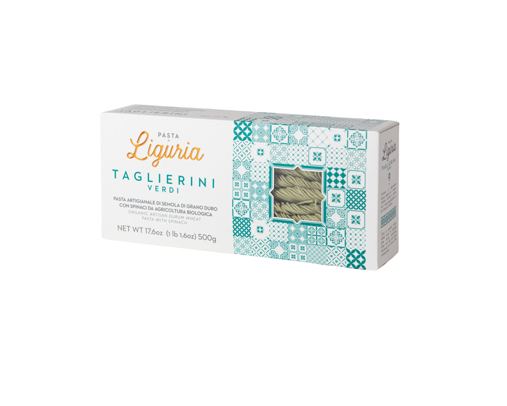 Makaroni „Taglierini Verdi“ ar spinātiem BIO 500 g