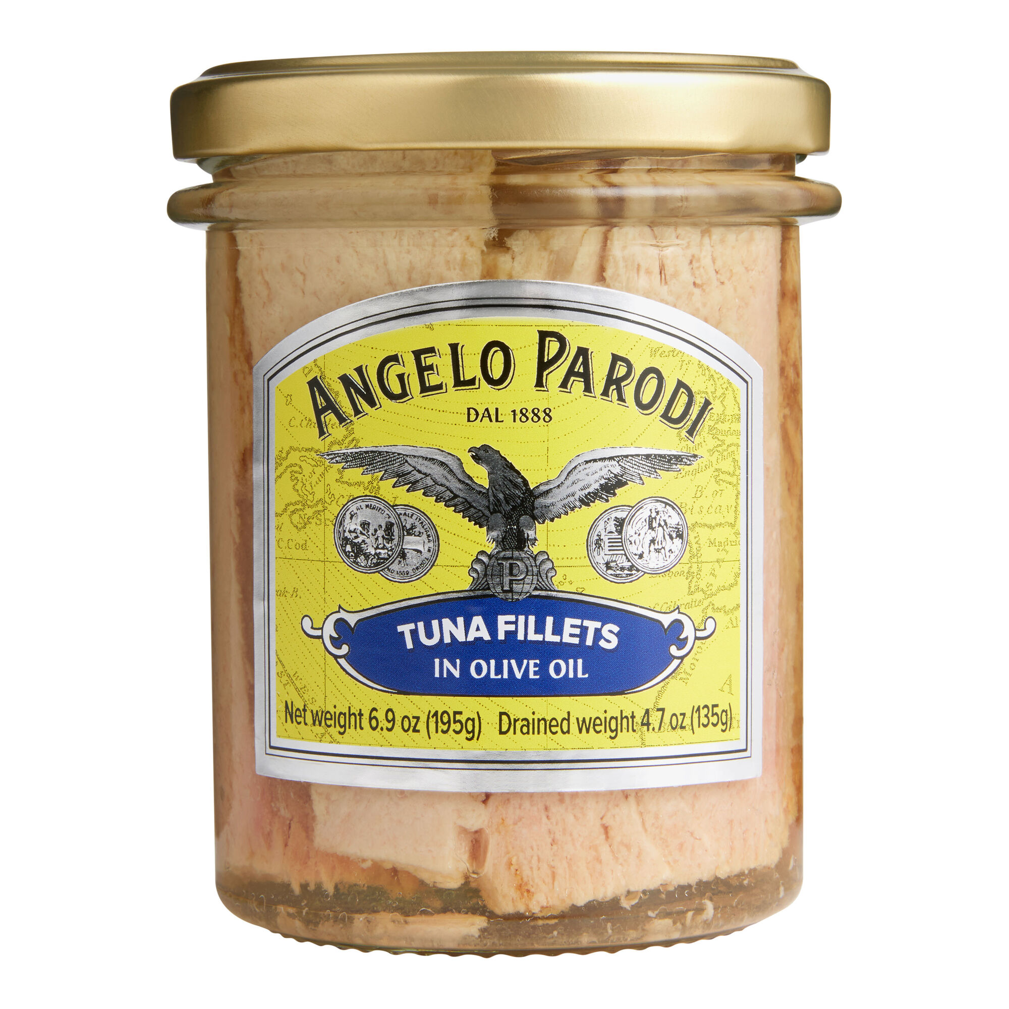 Tunzivju fileja olīveļļā, stikla burciņā, 180 g